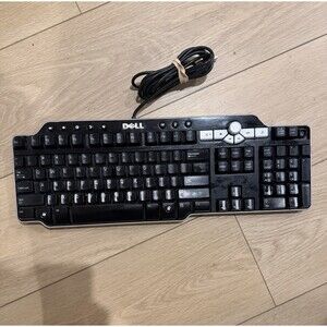 Dell SK-8135 USB Hub Wired, Multimedia Keyboard - Black Tested Working